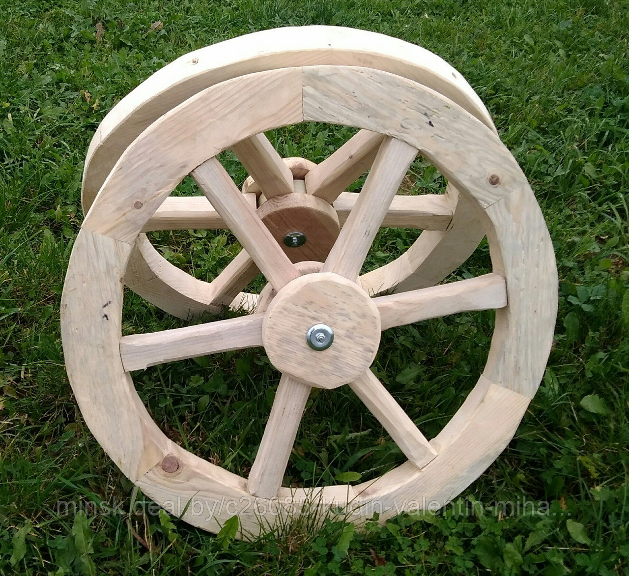 Колесо деревянное для телеги декоративное арт.15005 - фото 4 - id-p131759842