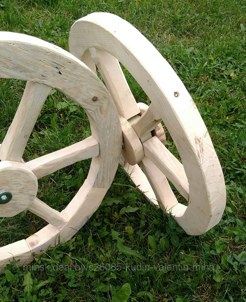 Колесо деревянное для телеги декоративное арт.15005 - фото 3 - id-p131759842
