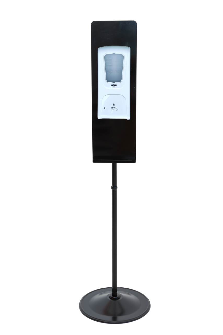Стойка мобильная с автоматическим дозатором для мыла, антисептика, дезинфицирующих средств с каплесборником, фото 1