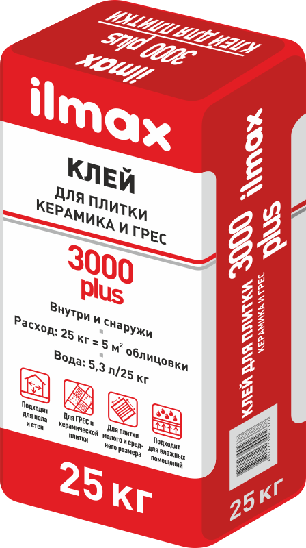 Ilmax 3000 PLUS Клей для плитки (25кг)