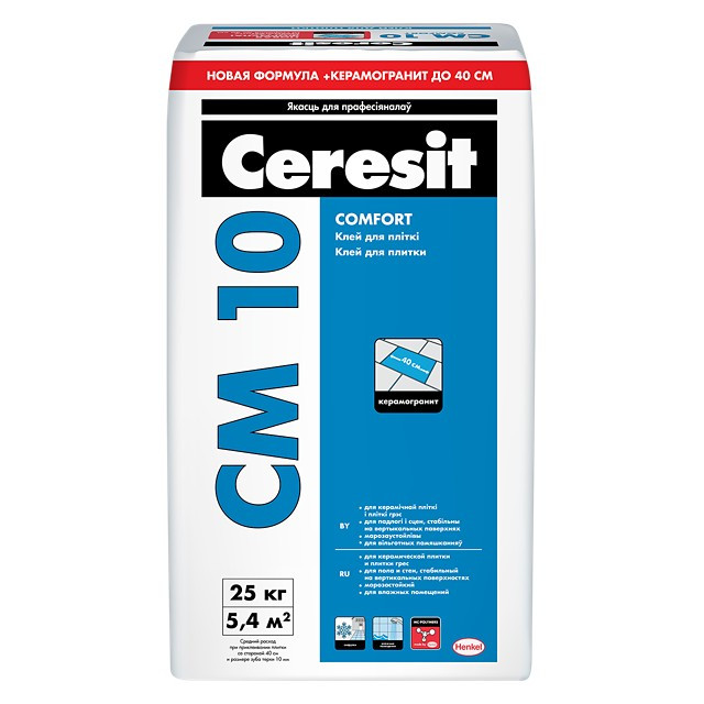 CERESIT CM 10. Клей для плитки (25кг.)