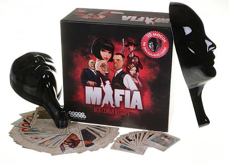 Настольная игра Мафия "Вся семья в сборе", 10 пластиковых масок, фото 2