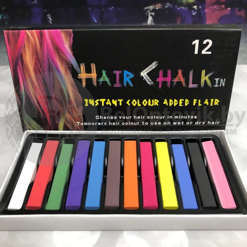 Набор мелков для волос HAIR CHALK in 12 шт - фото 3 - id-p134941538
