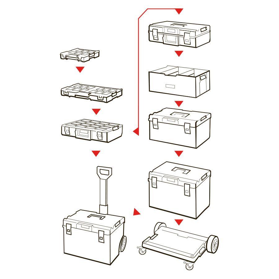 Ящик для инструментов Qbrick System ONE Organizer XL, черный - фото 8 - id-p114498108