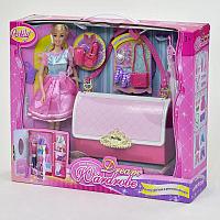 Детский игровой набор Кукла Anlily+ гардероб в виде сумочки + одежда и аксессуары " Dream Wardrobe " 99046