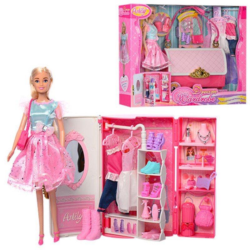 Детский игровой набор Кукла Anlily+ гардероб в виде сумочки + одежда и аксессуары " Dream Wardrobe " 99046 - фото 2 - id-p134943134