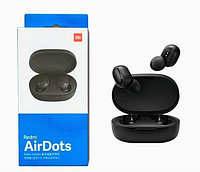 Наушники беспроводные Xiaomi Redmi AirDots black, Mi bluetooth Гарнитура (аналог)