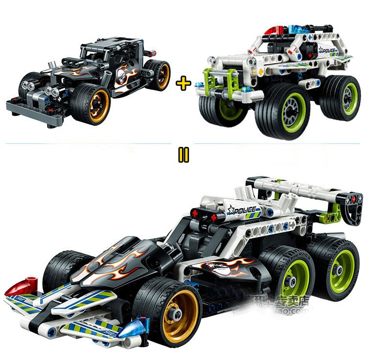 Конструктор Decool 3418 Полицейский патруль 185 дет. аналог Лего Техник (LEGO Technic 42047) - фото 3 - id-p134943335