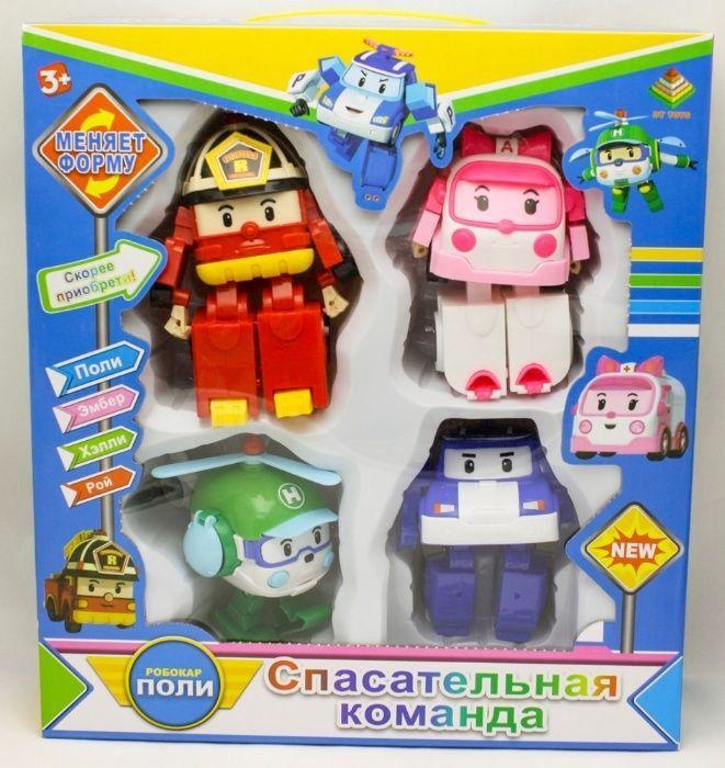 Игровой набор из 4 героев "Робокар Поли"