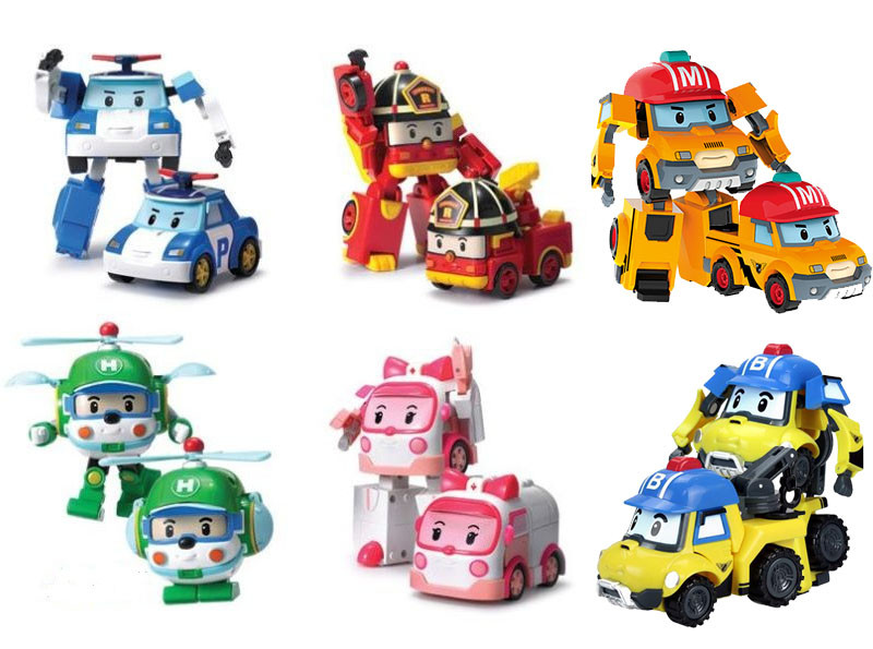 6 Машинок-трансформеров Робокар Рой, Поли, Хелли, Эмбер, Марк, Баки (Robocar Poli) - фото 1 - id-p134943517