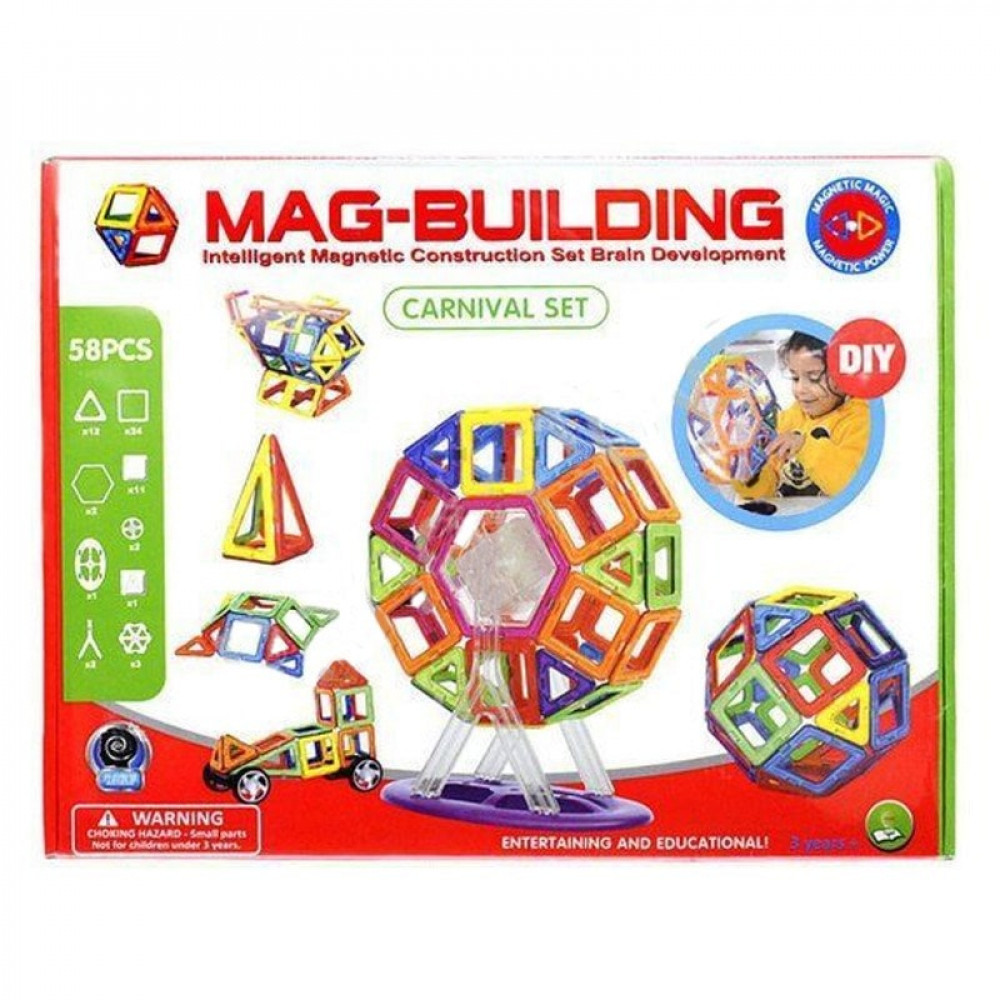 Магнитный конструктор Mag - Building 58 дет.