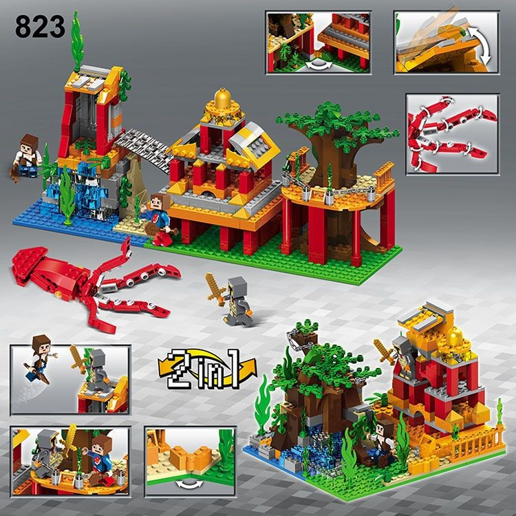 Конструктор Decool 823 My World Подводный мир 432 детали аналог Lego Minecraft - фото 3 - id-p134943772