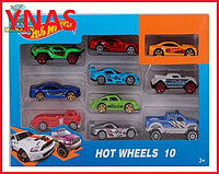 Набор машинок Хот Вилс Hot Wheels 10 металлических машинок, масштаб 1:64, 7,5 см