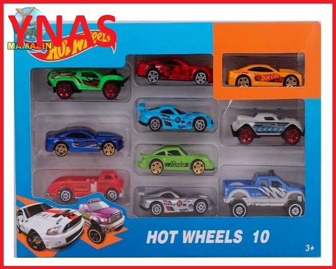 Набор машинок Хот Вилс Hot Wheels 10 металлических машинок, масштаб 1:64, 7,5 см - фото 1 - id-p87397105