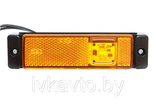 Фонарь габаритный LED 12-24V желтый (116х32 мм, 2-светодиода, М720305, М551442) - фото 1 - id-p134885740