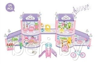 326-D6 Кукольный домик для кукол Лол, домик с аксессуарами, игровой набор для девочек, свет, звук - фото 2 - id-p134994586