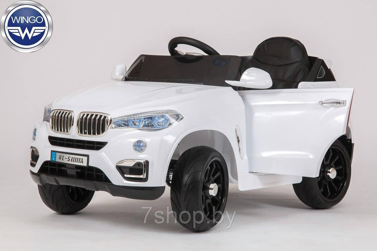 Детский электромобиль WINGO BMW X6 NEW LUX белый - фото 1 - id-p98058677