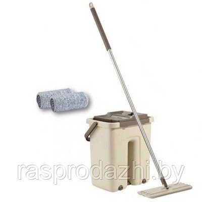 Комплект для уборки Помощница Scratch Cleaning Mop (ведро+швабра с самоотжимом) - фото 1 - id-p135031844