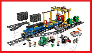 180027 Конструктор "Грузовой поезд радиоуправляемый" Lion King, аналог LEGO 60052, 959 дет