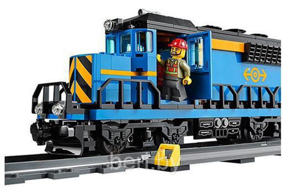 180027 Конструктор "Грузовой поезд радиоуправляемый" Lion King, аналог LEGO 60052, 959 дет - фото 3 - id-p135060259