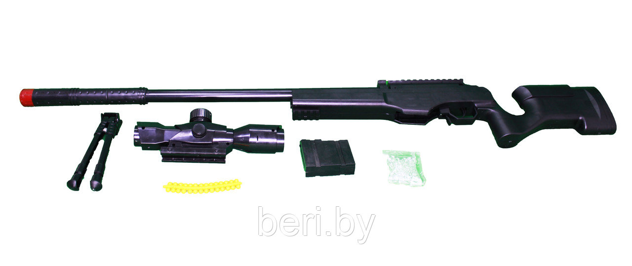 321 Винтовка пневматическая с прицелом, пульками и мишенью Sport gun, снайперская винтовка - фото 2 - id-p135103151