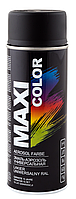 Эмаль-аэрозоль черная матовая 400мл MAXI COLOR RAL9005