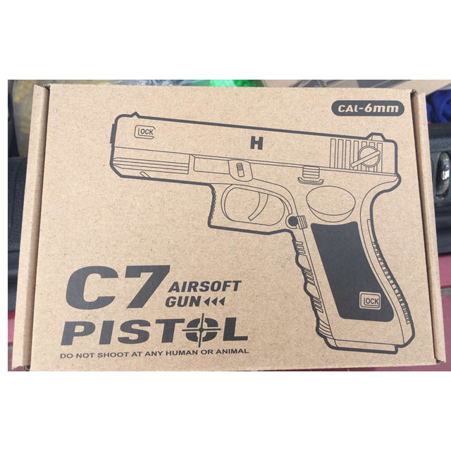 Пистолет пневматический металлический Глок (Glock) C7 - фото 1 - id-p135061914