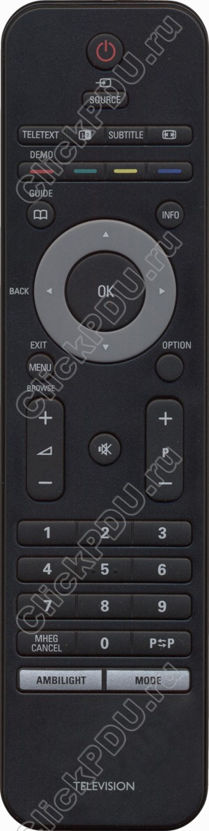 Пульт телевизионный Philips RC2143801/02 ic AMBILITE LCD TV