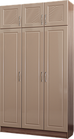 Шкаф 3-х створчатый ВЕГА (Ясень Шимо/ Мокко глянец) Союз-Мебель