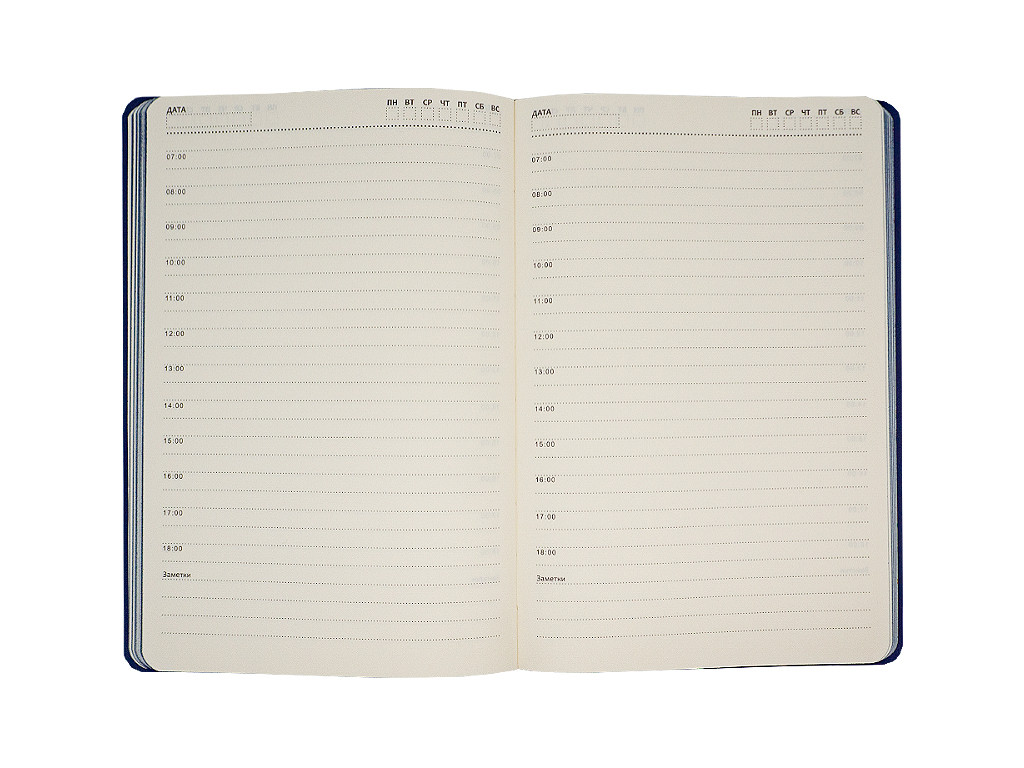 Ежедневник Flexy, недатированный, А5, в гибкой обложке Buffalo, темно-синий - фото 5 - id-p135069374