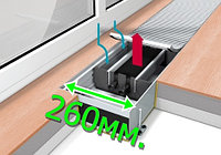 Конвектор внутрипольный Mohlenhoff (Меленхоф) серия WSK 260-90-1000 естественная конвекция