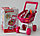 668-07 Тележка с продуктами "Мой магазин", тележка для супермаркета", 22 предмета, розовая, фото 5