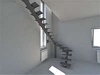 Монокосоур для лестницы в дом модель 66