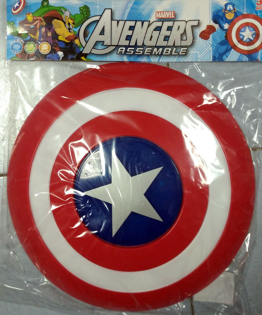Щит капитан америка Capitan America Avengers свет +звук 32 см - фото 1 - id-p135113295