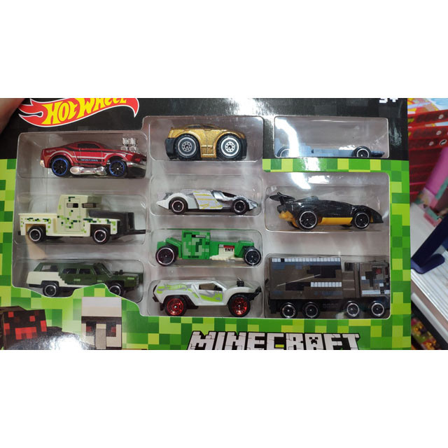 Набор машинок 10 шт Hot Wheel Minecraft - фото 1 - id-p135113331