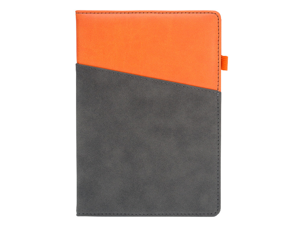 Ежедневник Porta, недатированный, А5, в твердой обложке Nuba/Latte, серый/оранжевый
