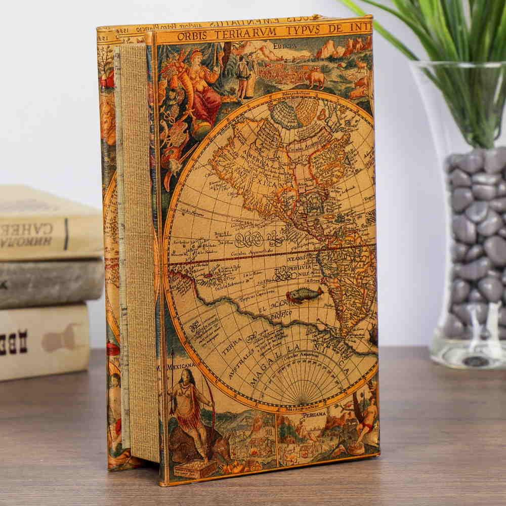 Сейф книга Старинные карты мира, 21х13х5 см - фото 4 - id-p6985468