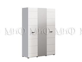 Шкаф трехдверный Нэнси New МДФ (белый глянец) фабрика Миф