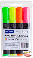 Набор текстовыделителей OfficeSpace, 4 цвета, 1 - 4 мм., европодвес, арт.HL4_9517