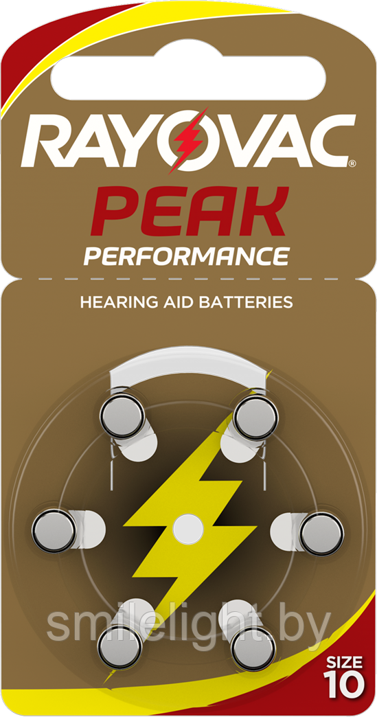 Батарейка для слуховых аппаратов Rayovac Peak Perfomans 10 (Воздушно- цинковая) - фото 1 - id-p135138625
