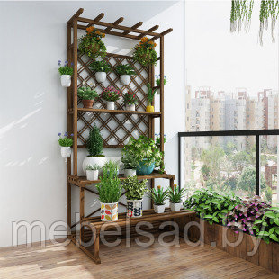 Подставка-этажерка для цветов деревянная "ПЦД-16" Д900мм*В1800мм*Ш600мм