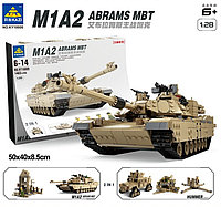 Конструктор Танк M1A2 ABRAMS и Hammer, 1463 дет., KAZI 10000 аналог LEGO (Лего)
