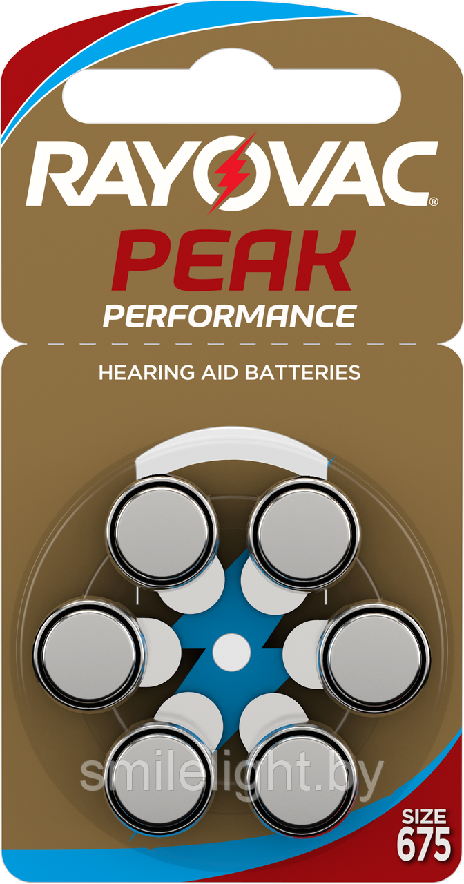 Батарейка для слуховых аппаратов Rayovac Peak Perfomans 675 (Воздушно-цинковая)