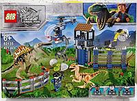 Конструктор Нападение динозавров на сторожевой пост, Мир Юрского Периода 82135, аналог Лего