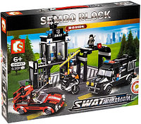 Конструктор Главный блокпост SWAT, Sembo 102437, аналог LEGO Полиция
