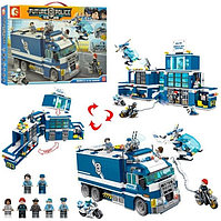 Конструктор Полицейский участок, машина 2 в 1, Sembo SD9816, аналог LEGO Полиция