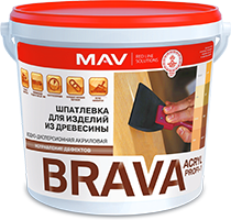 Шпатлевка для изделий из древесины BRAVA ACRYL PROFI-1 0.55 л.