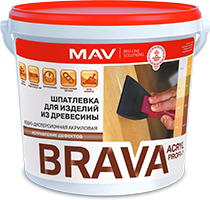 Шпатлевка для изделий из древесины BRAVA ACRYL PROFI-1 1 л.