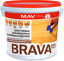 Шпатлевка для мебели и столярных изделий BRAVA ACRYL PROFI-10