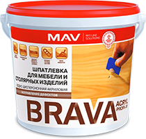 Шпатлевка для изделий из древесины BRAVA ACRYL PROFI-1 20 л.